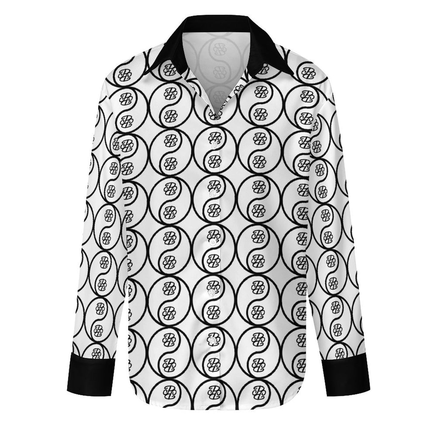 Phallacy Yin-Yang Designer Long-Sleeve Blouse