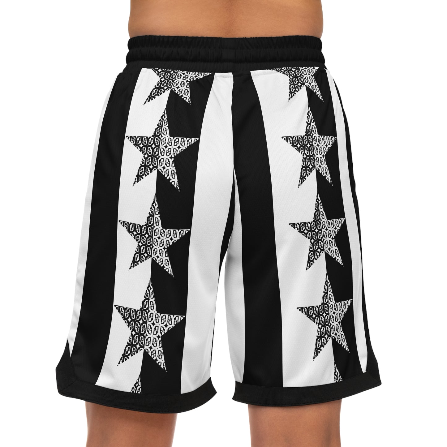 Phallacy Star Designer Unisex Basketball Rib Shorts