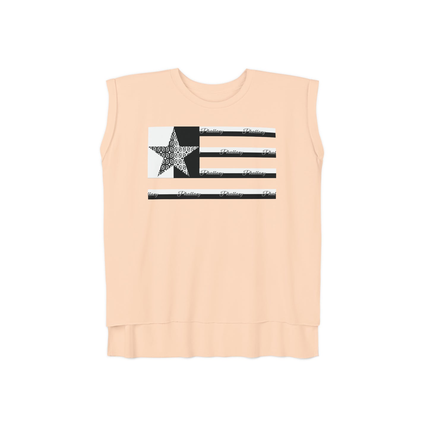 Phallacy Flag Women’s Flowy Rolled Cuffs Muscle Tee