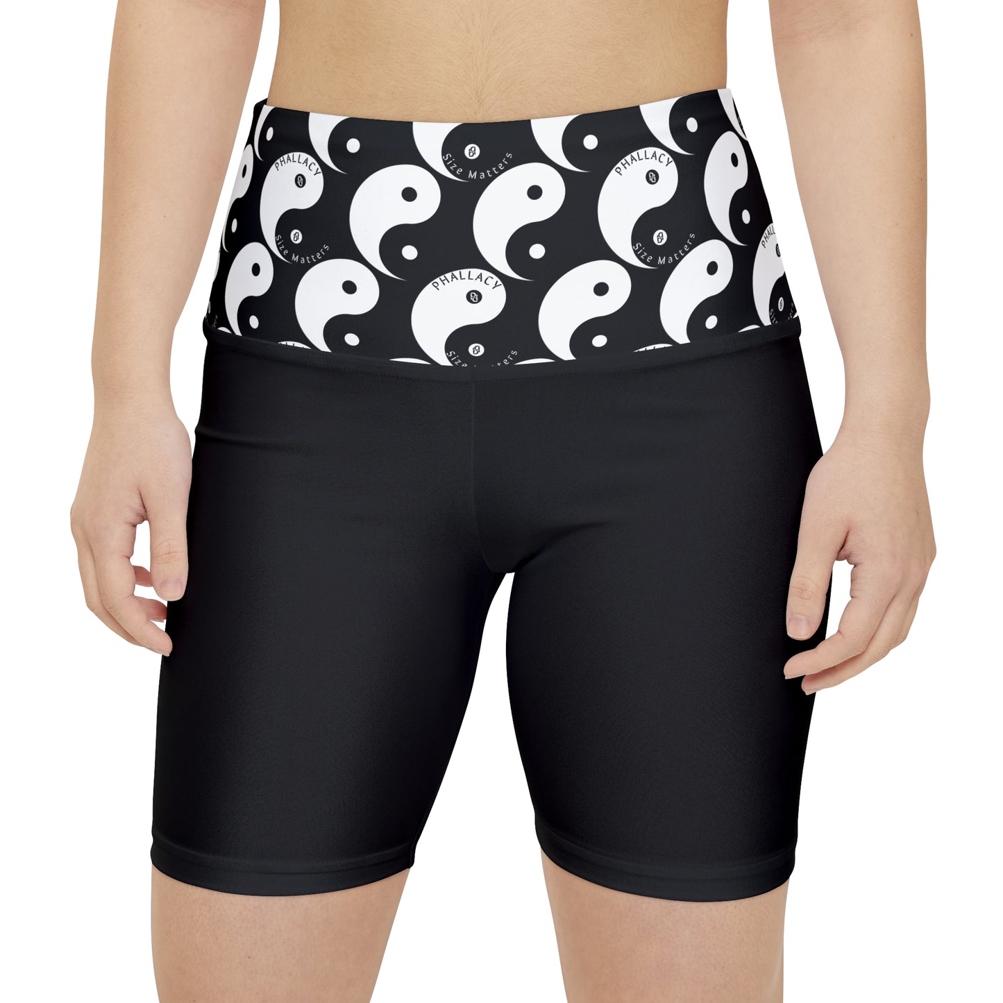 Phallacy Yin-Yang Designer Women's Workout Shorts