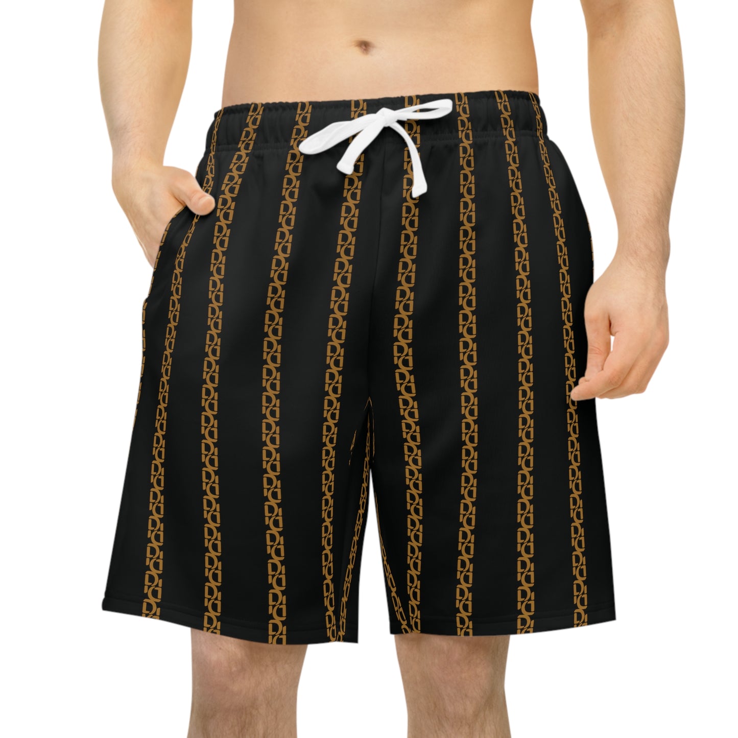 Phallacy Striped Designer Athletic Shorts