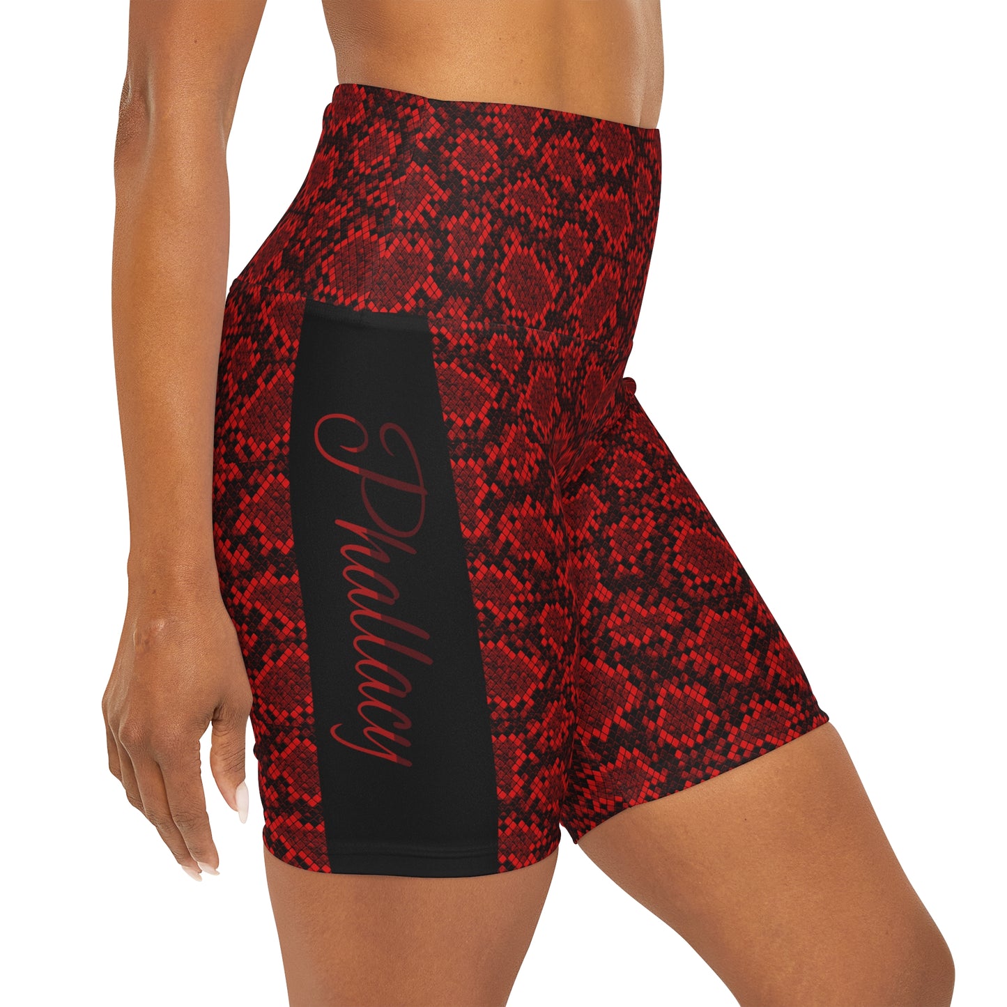 Phallacy Designer High Waisted Yoga Shorts