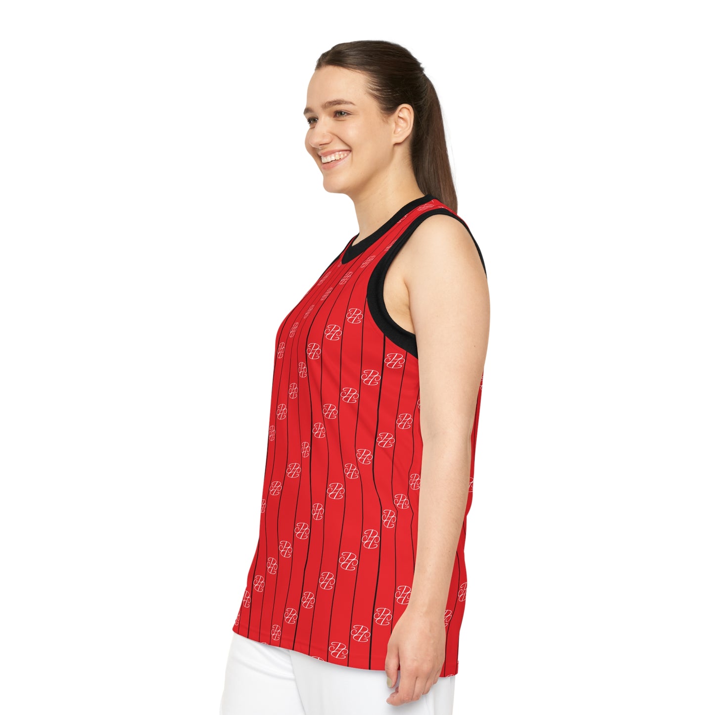 Phallacy Striped Designer Unisex Basketball Jersey