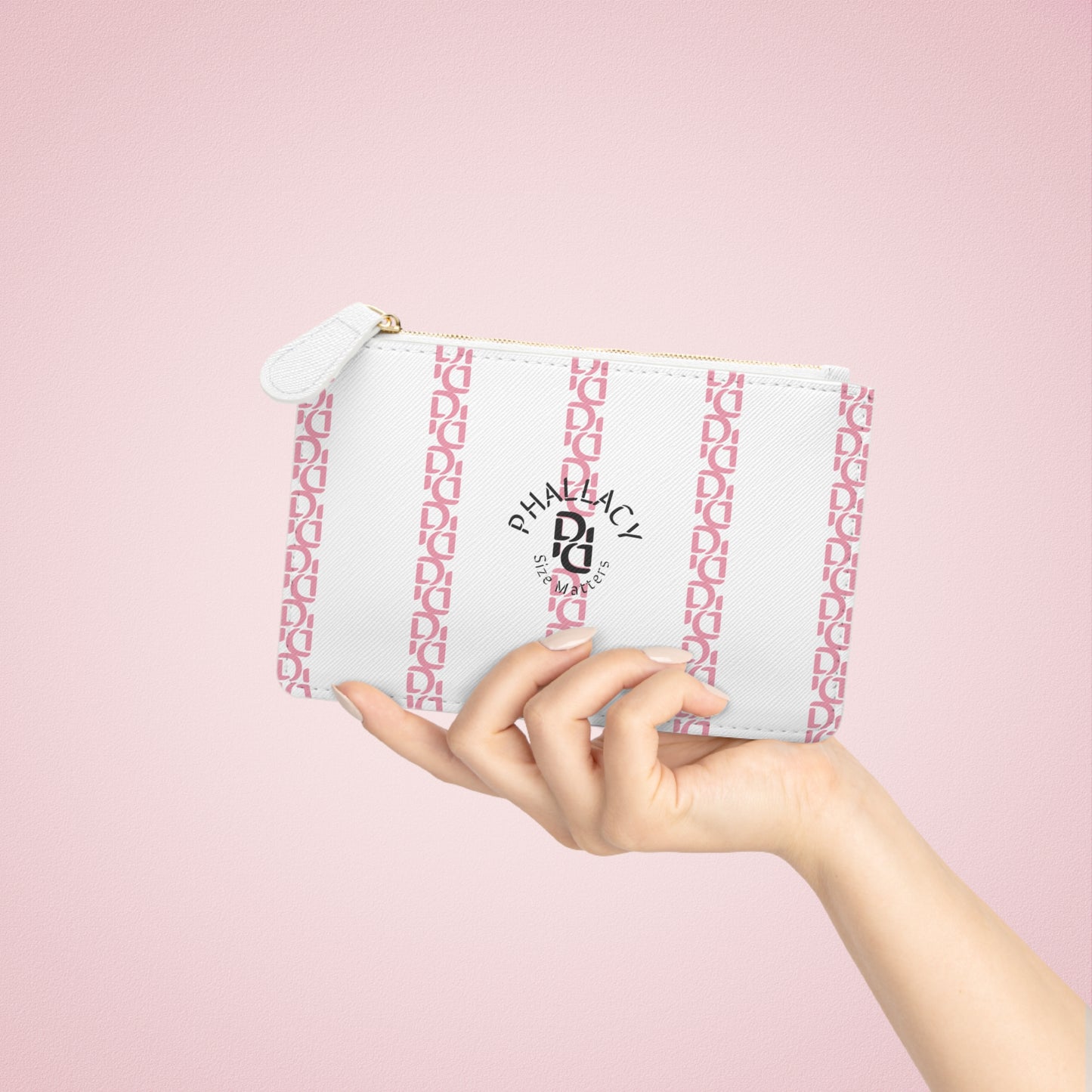 Phallacy Striped Designer Mini Clutch Bag