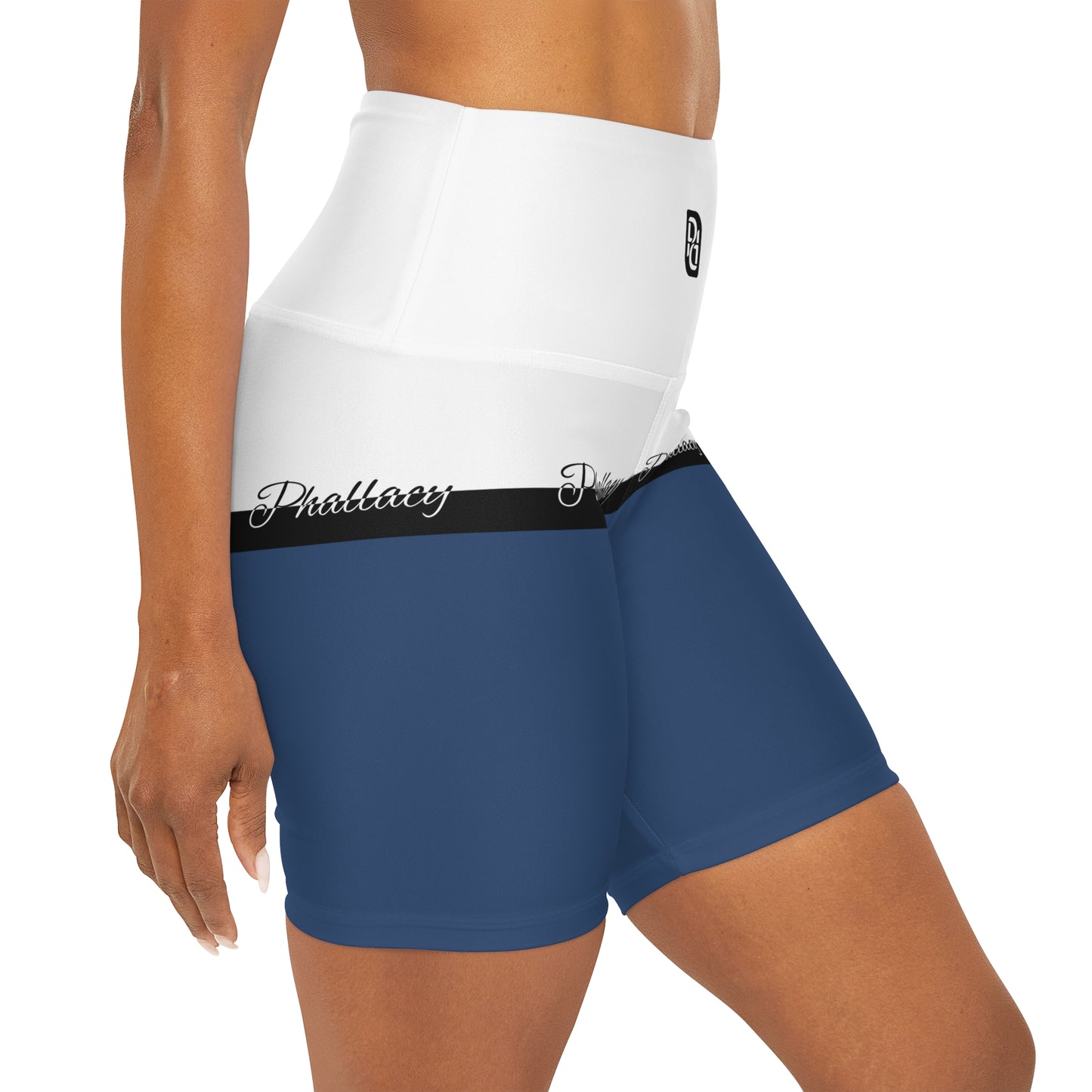 Phallacy Signature Designer High Waisted Yoga Shorts