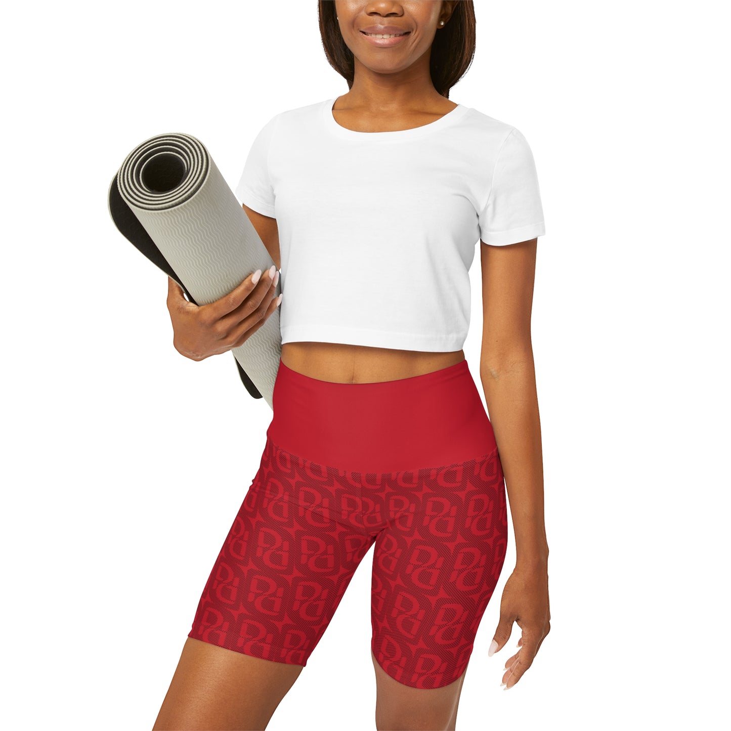 Phallacy Designer High Waisted Yoga Shorts