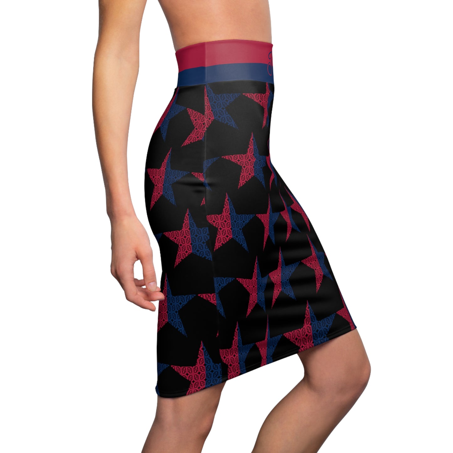 Phallacy Star Designer Pencil Skirt