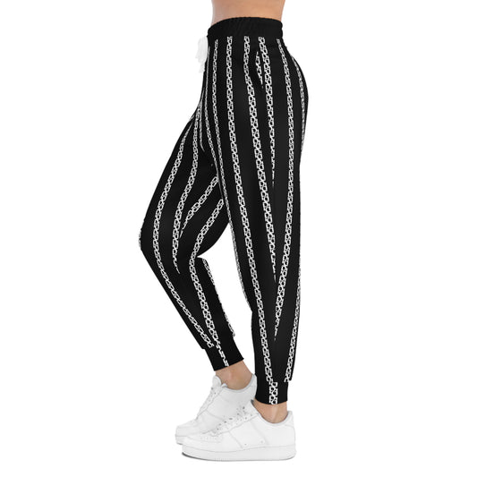 Phallacy Striped Designer Unisex Athletic Joggers