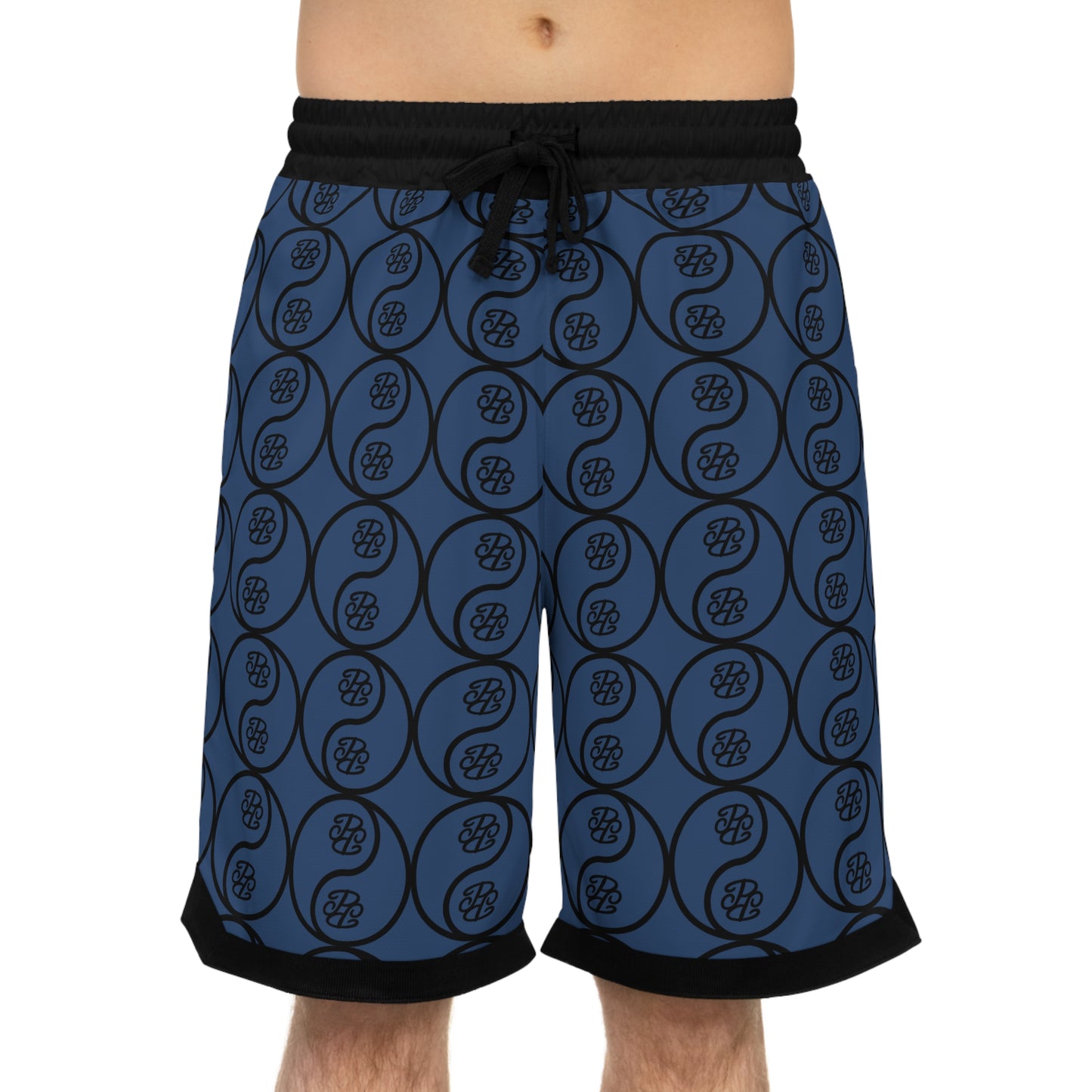 Phallacy Yin-Yang Designer Unisex Basketball Shorts