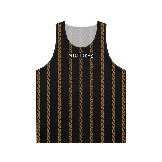 Phallacy Striped Designer Unisex Tank Top