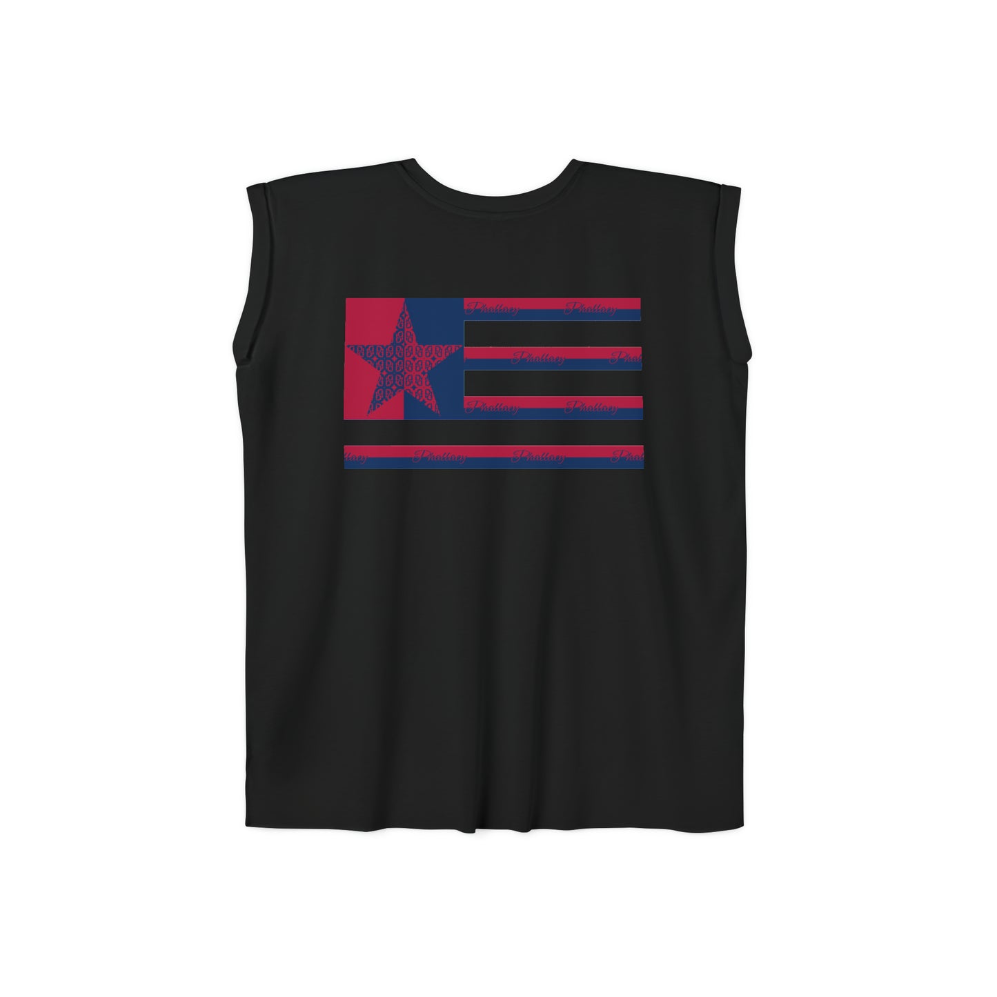 Phallacy Flag Women’s Flowy Rolled Cuffs Muscle Tee