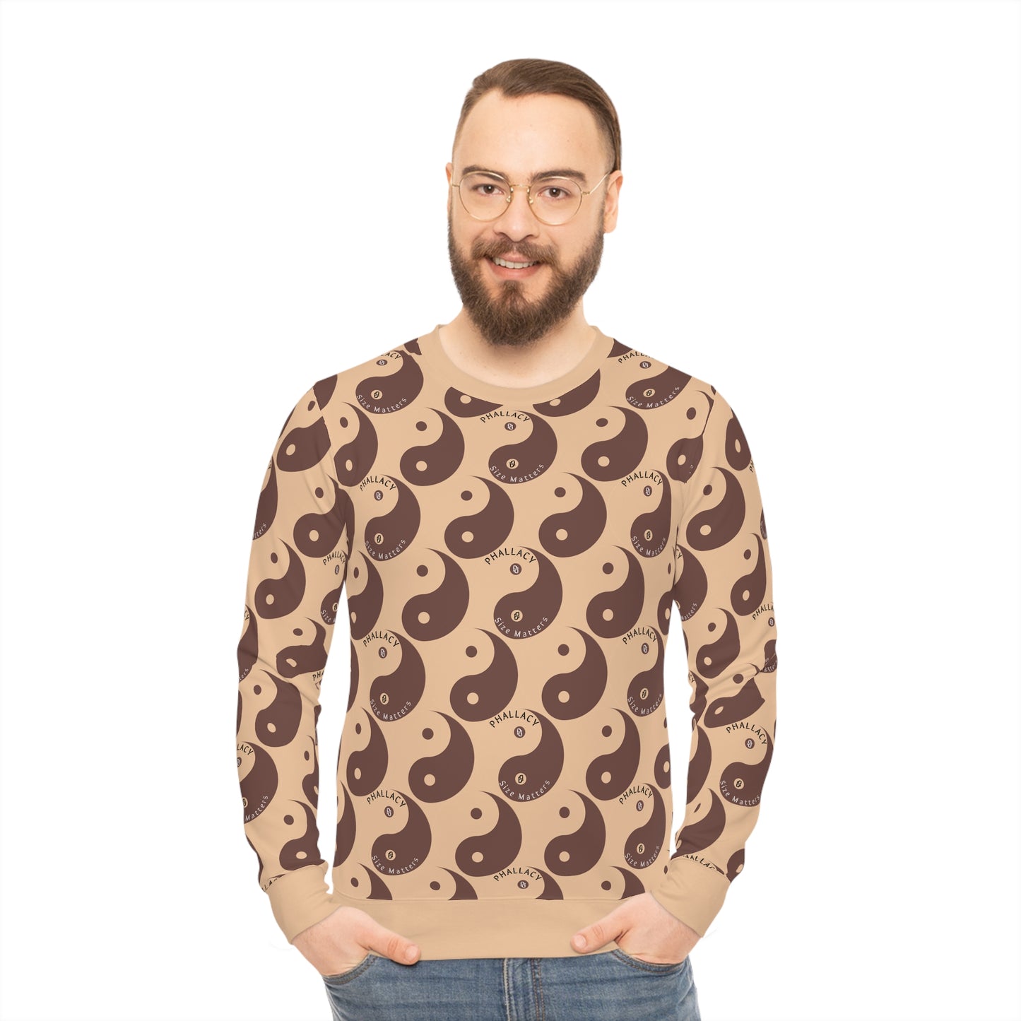 Phallacy Yin-Yang Designer Lightweight Sweatshirt