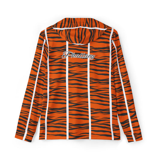 Phallacy Striped Designer Sports Warmup Hoodie