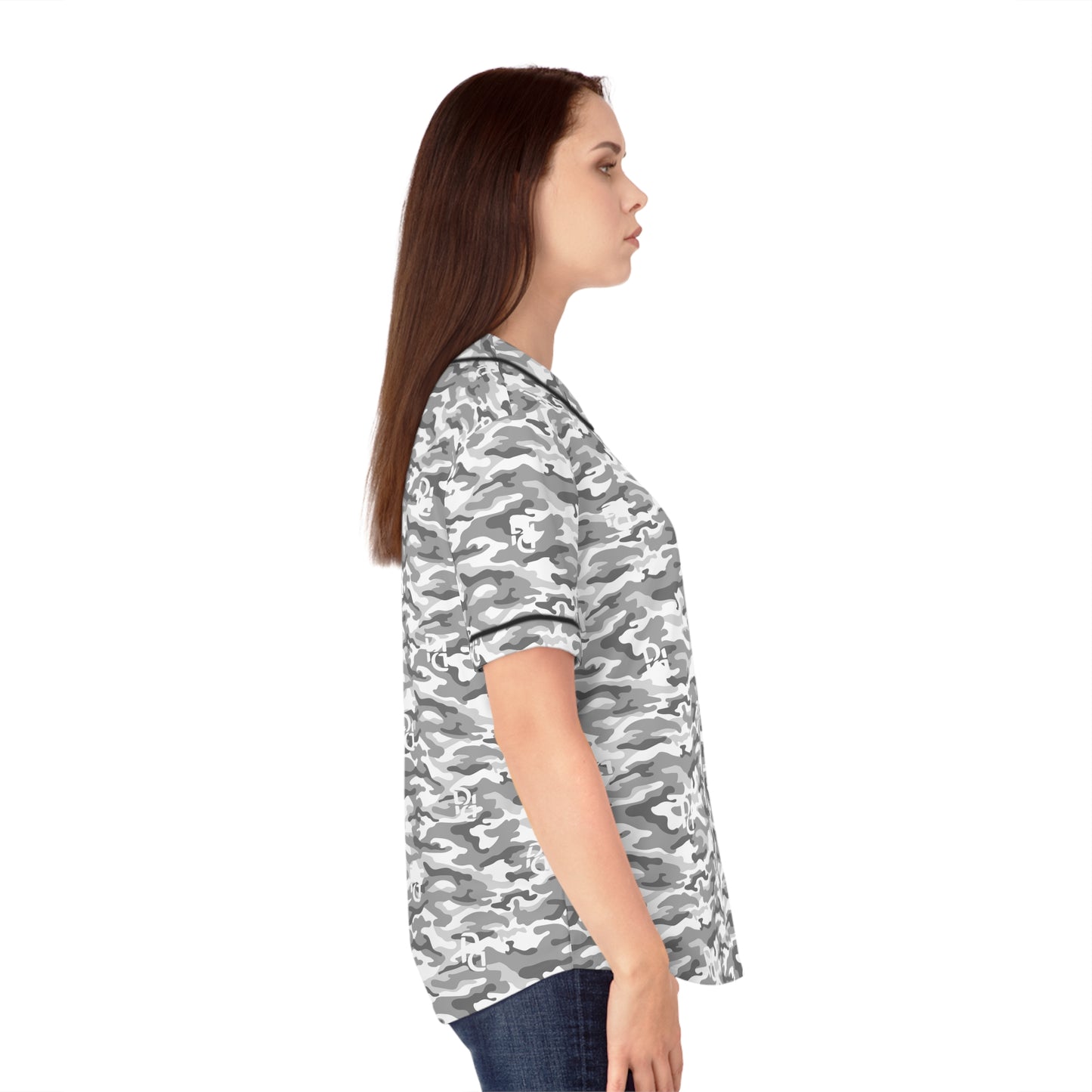 Phallacy Camo Designer Women's Baseball Jersey