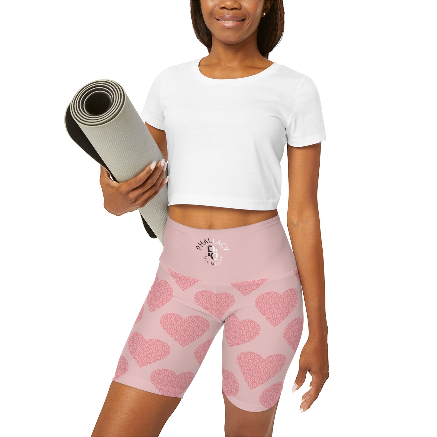 Phallacy Designer High Waisted Yoga Shorts