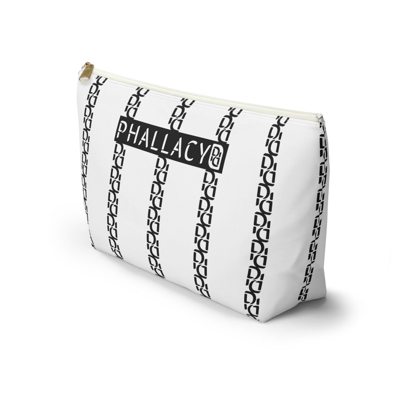 Phallacy Striped Designer Accessory Pouch w T-bottom