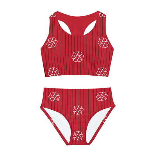 Phallacy Players Striped Designer Girls Two Piece Swimsuit