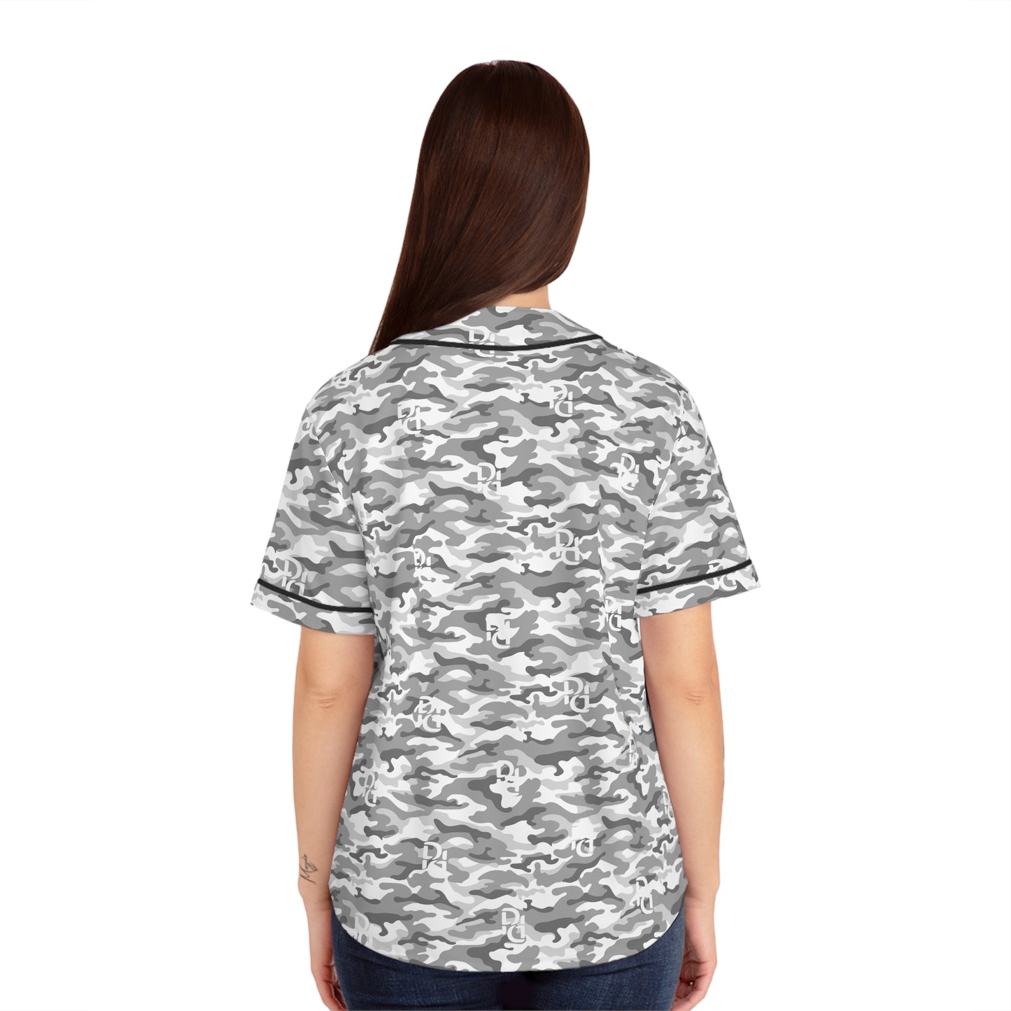 Phallacy Camo Designer Women's Baseball Jersey