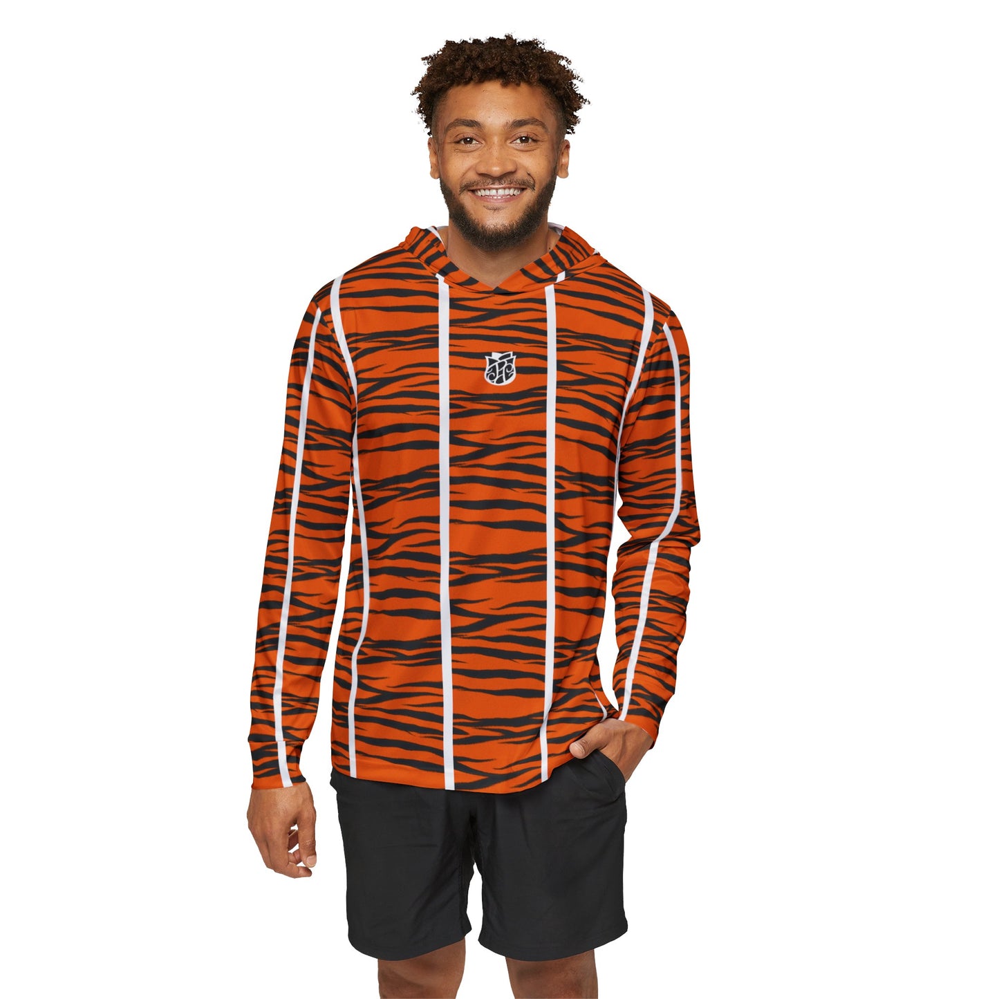 Phallacy Striped Designer Sports Warmup Hoodie