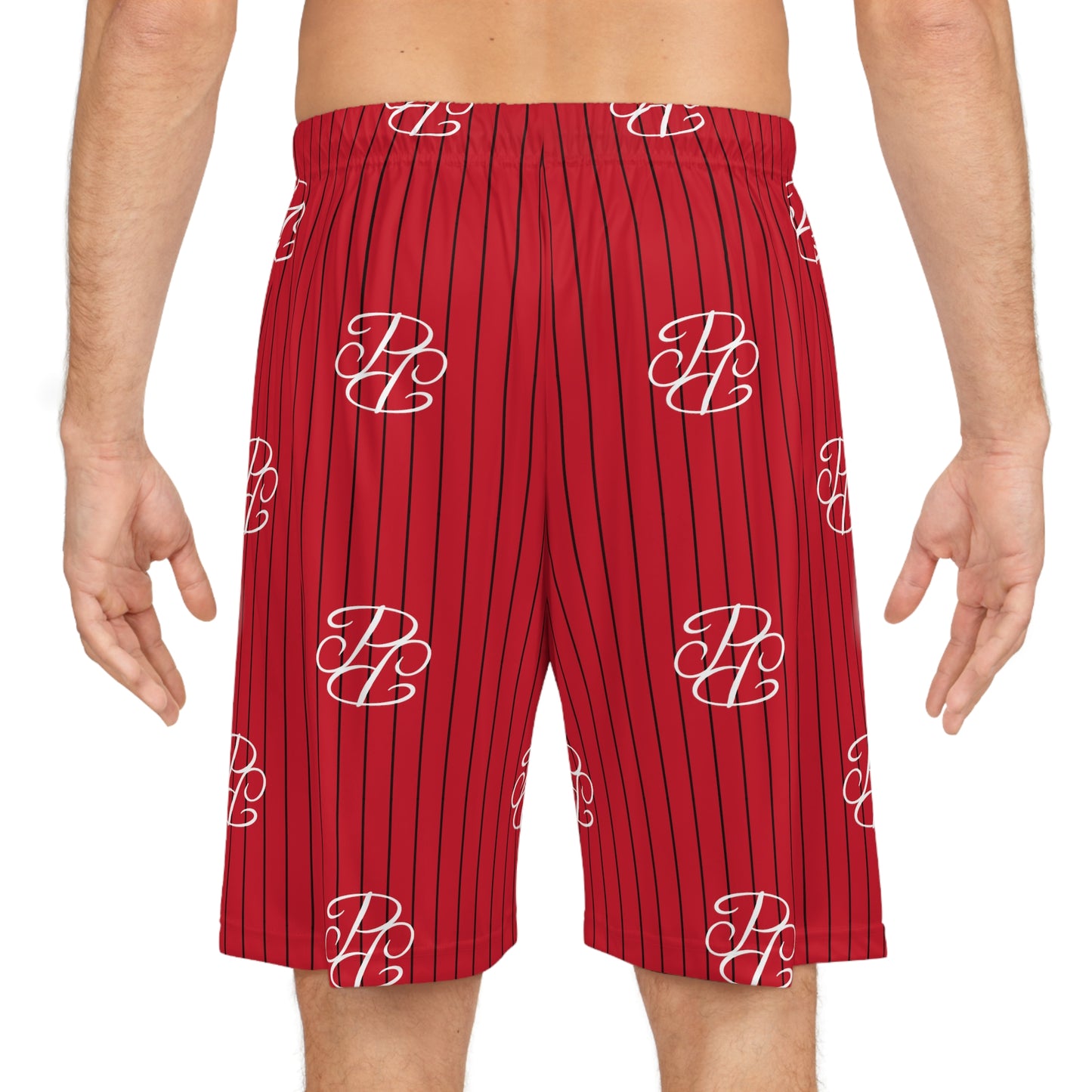 Phallacy Players Striped Designer Basketball Shorts