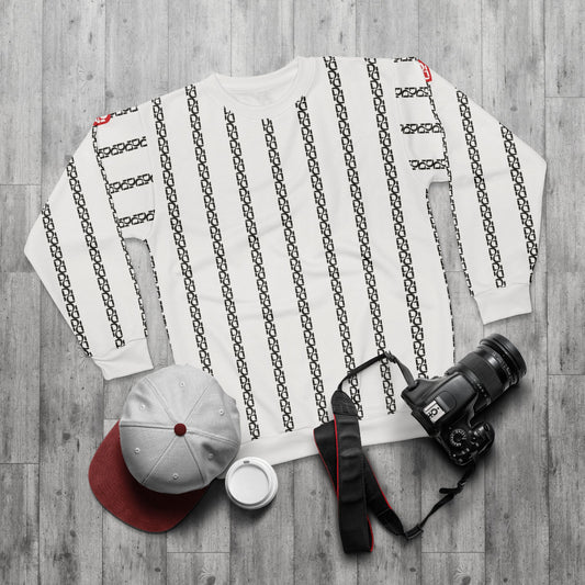 Phallacy Striped Designer Unisex Sweatshirt