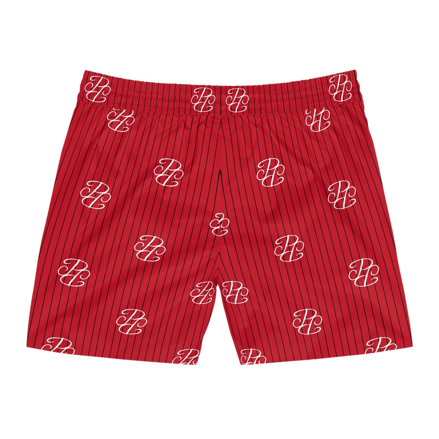 Phallacy Players Striped Designer Swim Shorts