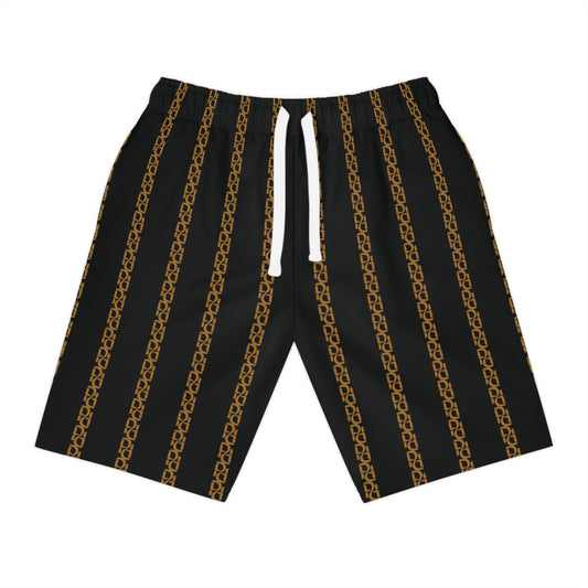 Phallacy Striped Designer Athletic Shorts