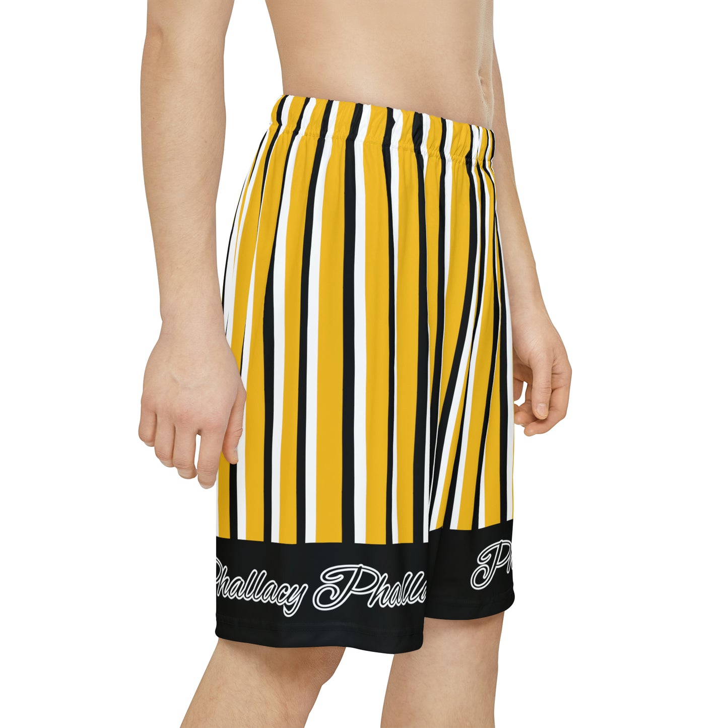 Phallacy Striped Designer Sports Shorts