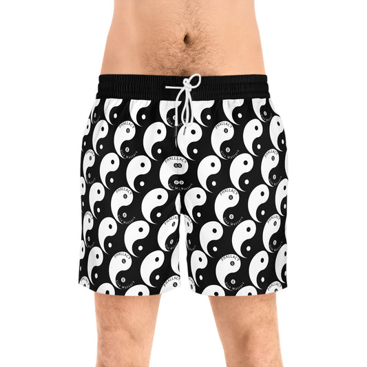 Phallacy Yin-Yang Designer Mid-Length Swim Shorts