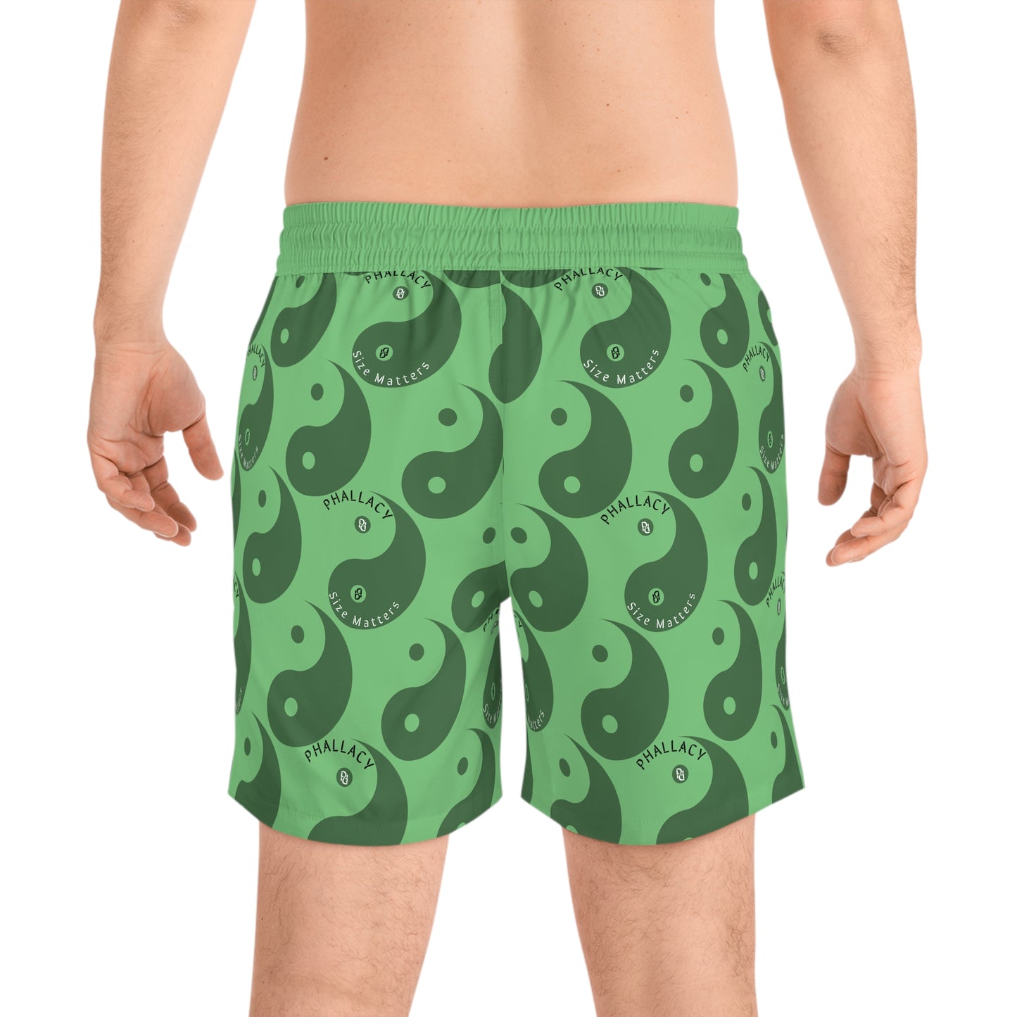 Phallacy Yin-Yang Designer Mid-Length Swim Shorts