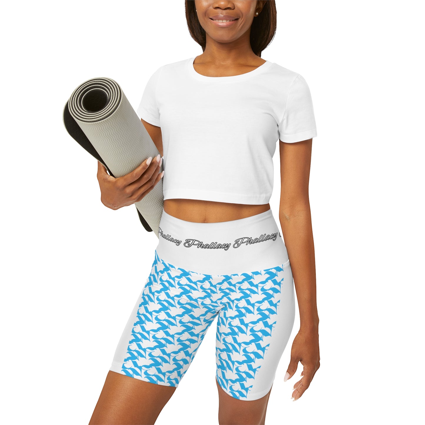 Phallacy WET Designer High Waisted Yoga Shorts (18+)