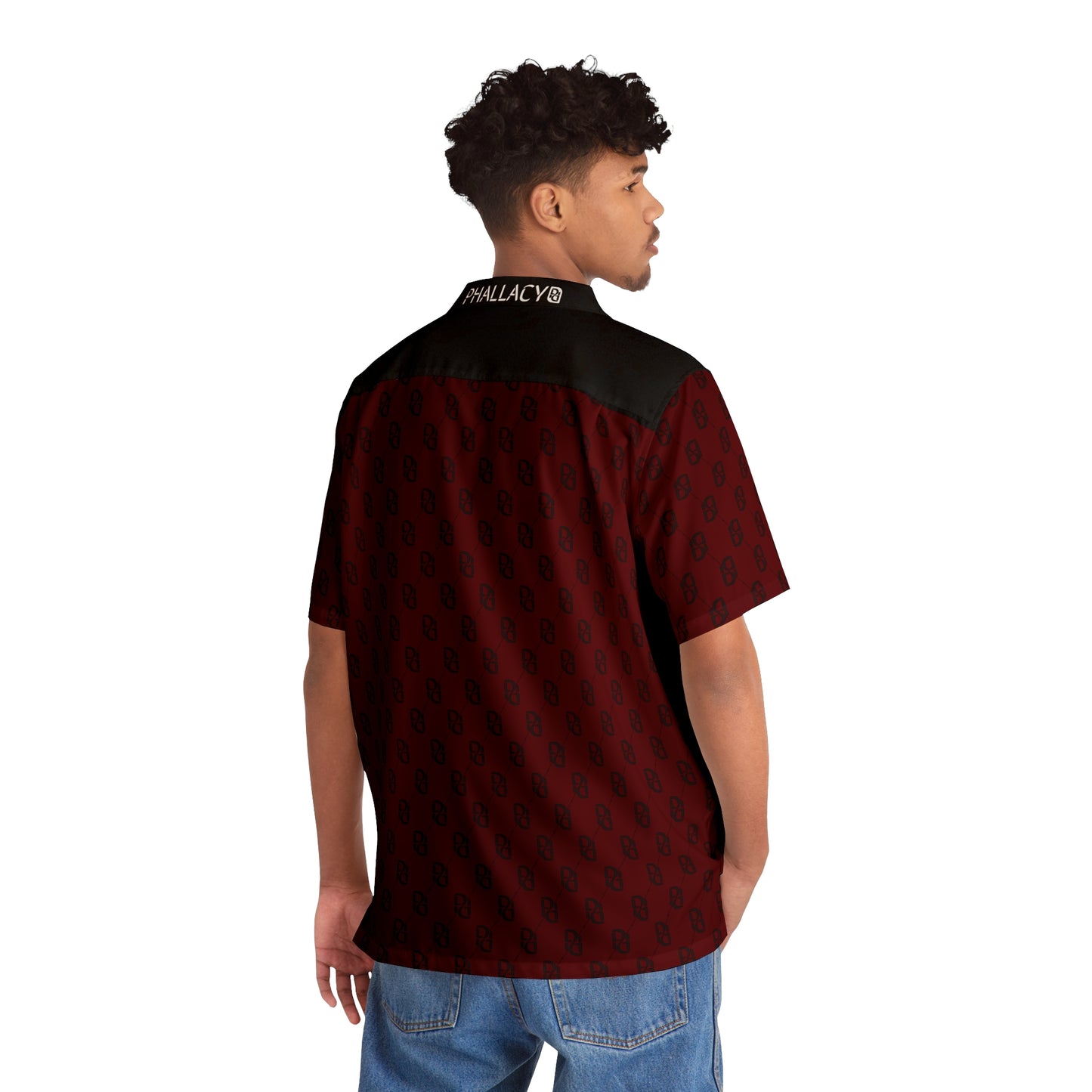 Phallacy Monogram Designer Button Up Shirt