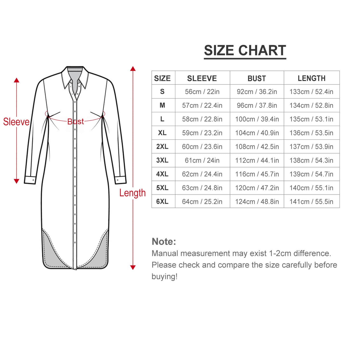 Phallacy Balance Designer Long Sleeve Button Up Shirt Dress