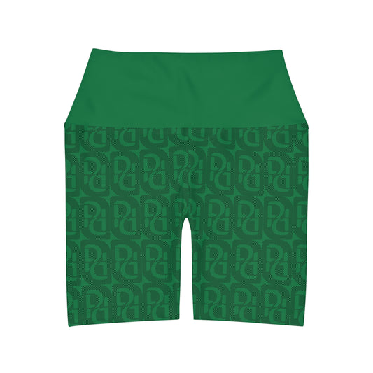 Phallacy Designer High Waisted Yoga Shorts