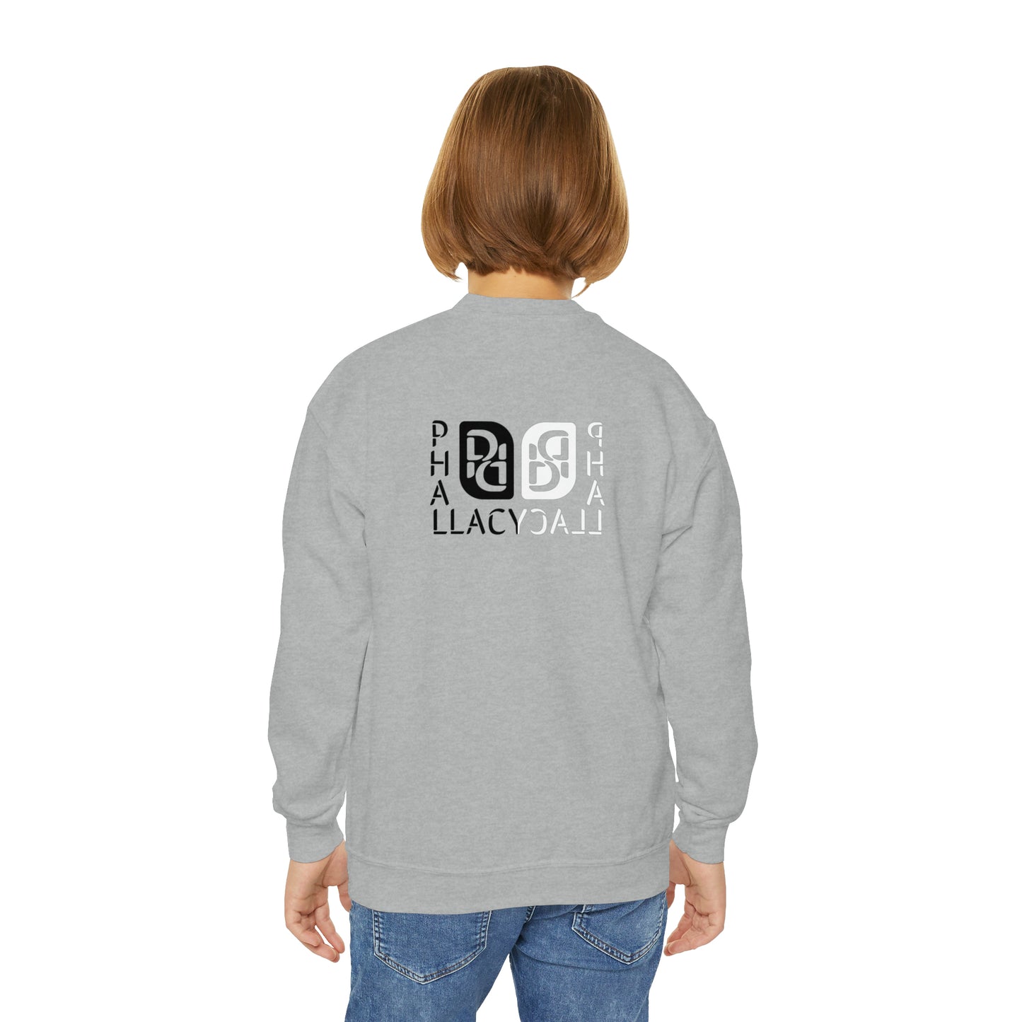 Phallacy Balance Designer Youth Crewneck Sweatshirt