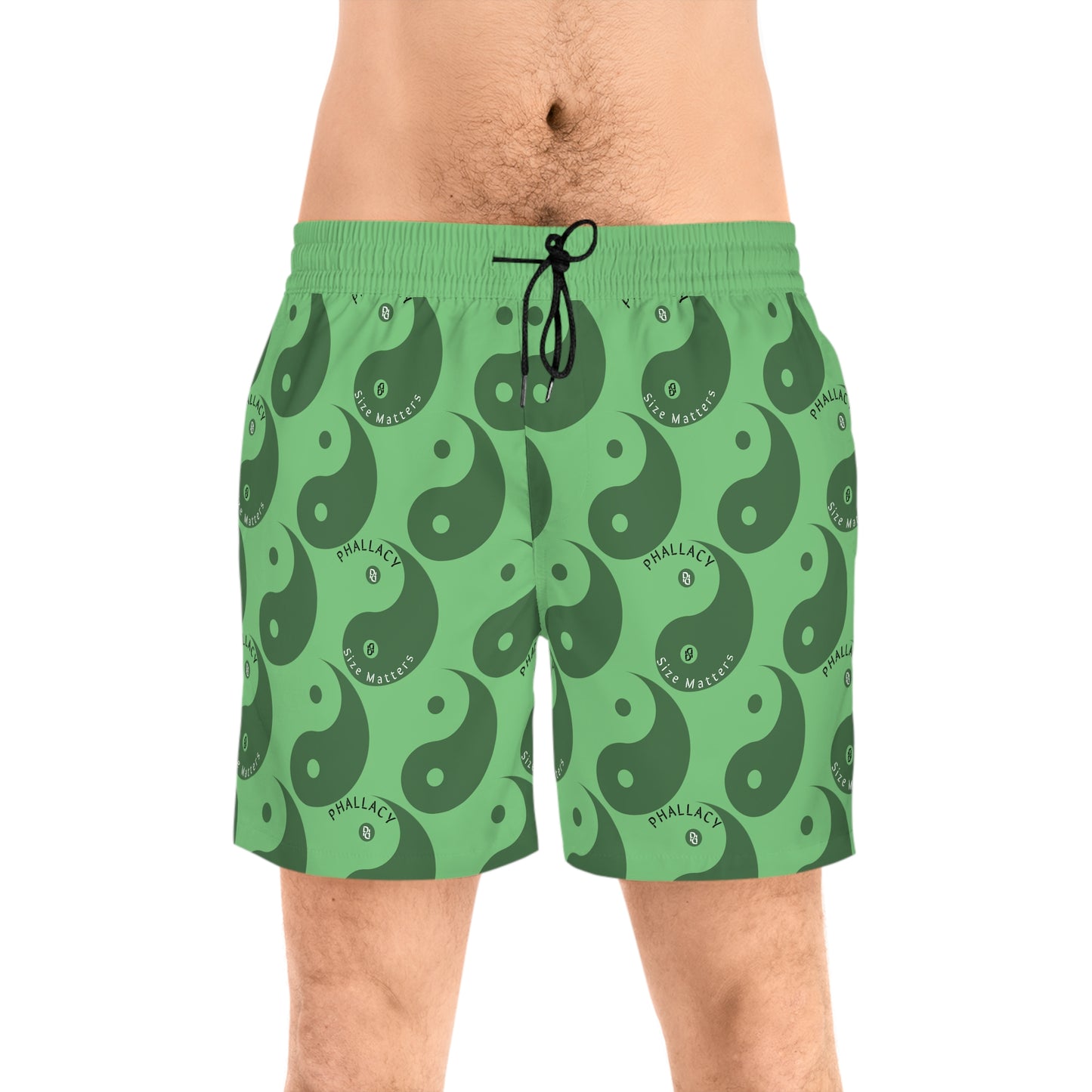 Phallacy Yin-Yang Designer Mid-Length Swim Shorts