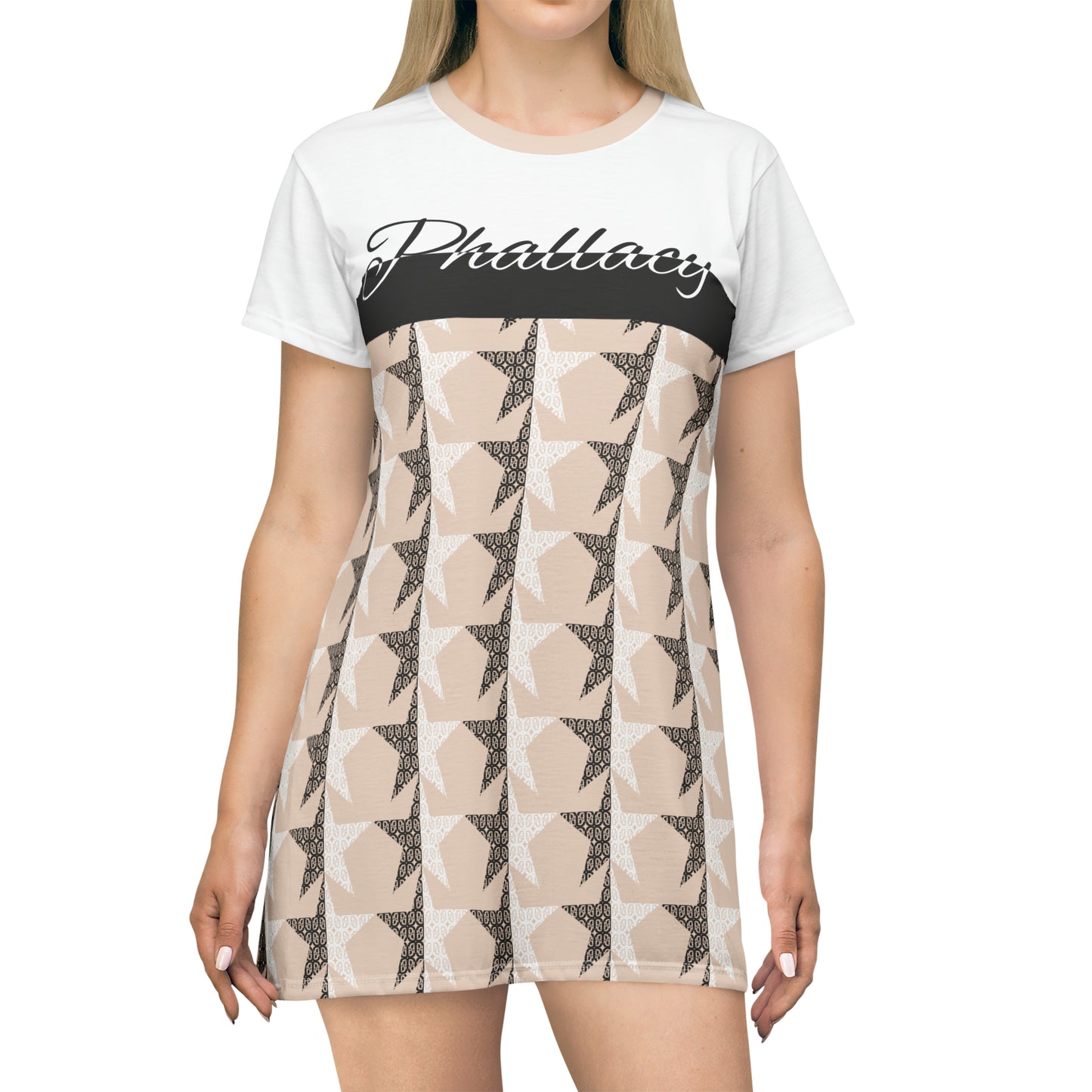 Phallacy Star Designer T-Shirt Dress