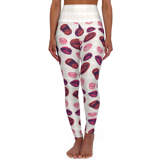 Phallacy Lips Deigner High Waisted Yoga Leggings