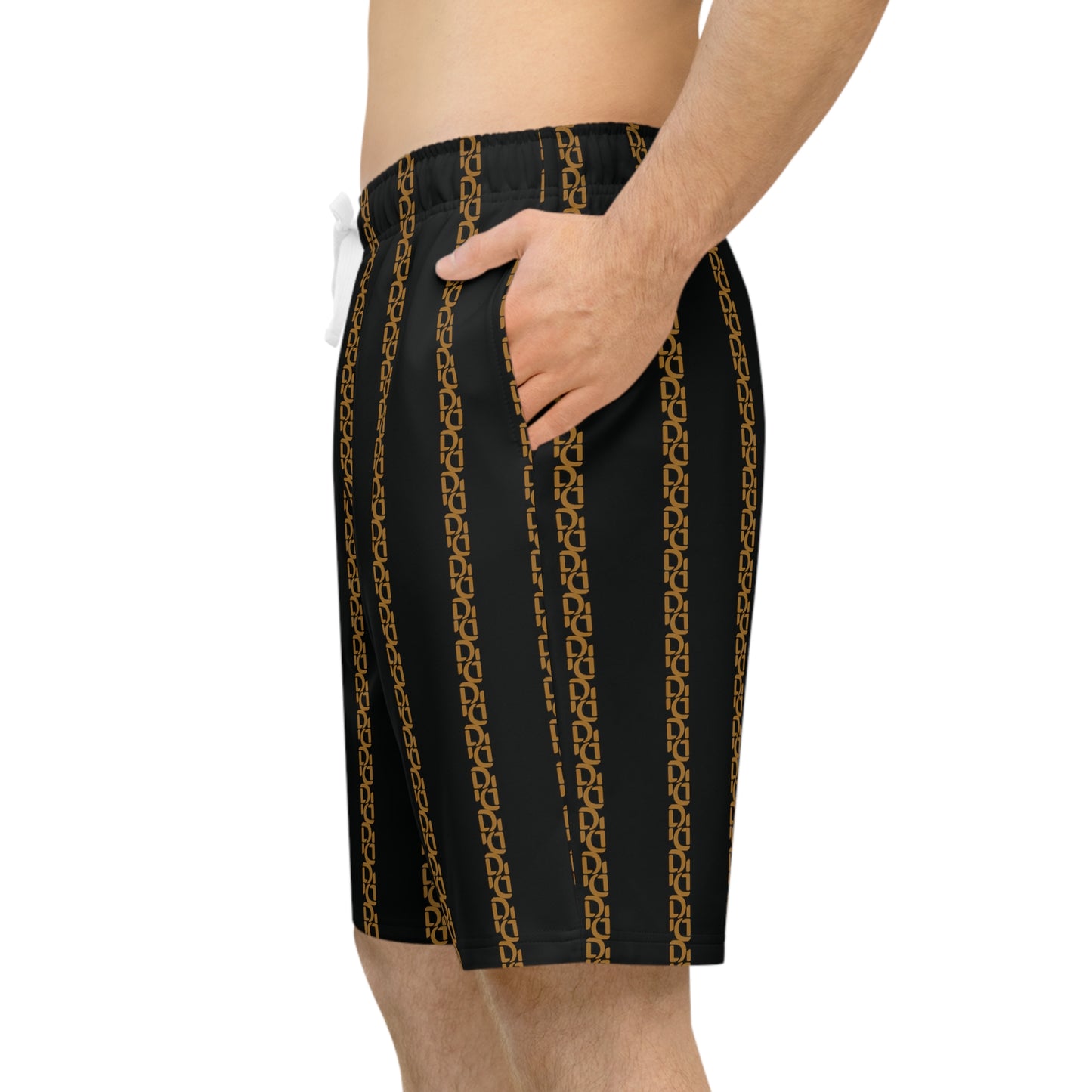 Phallacy Striped Designer Athletic Shorts