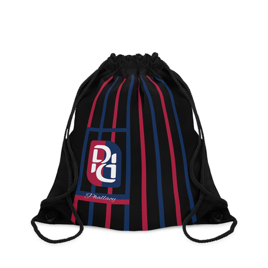 Phallacy Striped Designer Drawstring Bag