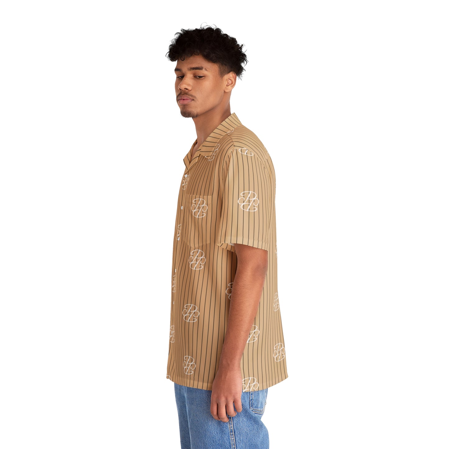 Phallacy Players Striped Designer Button Up Shirt