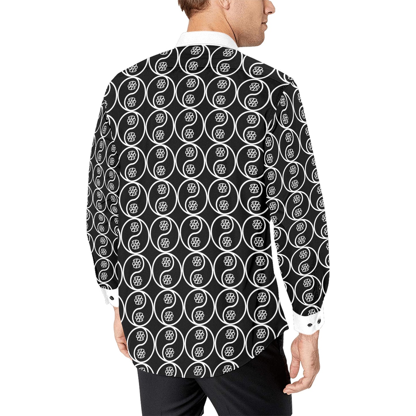 Phallacy Yin-Yang Designer Button Up Dress Shirt