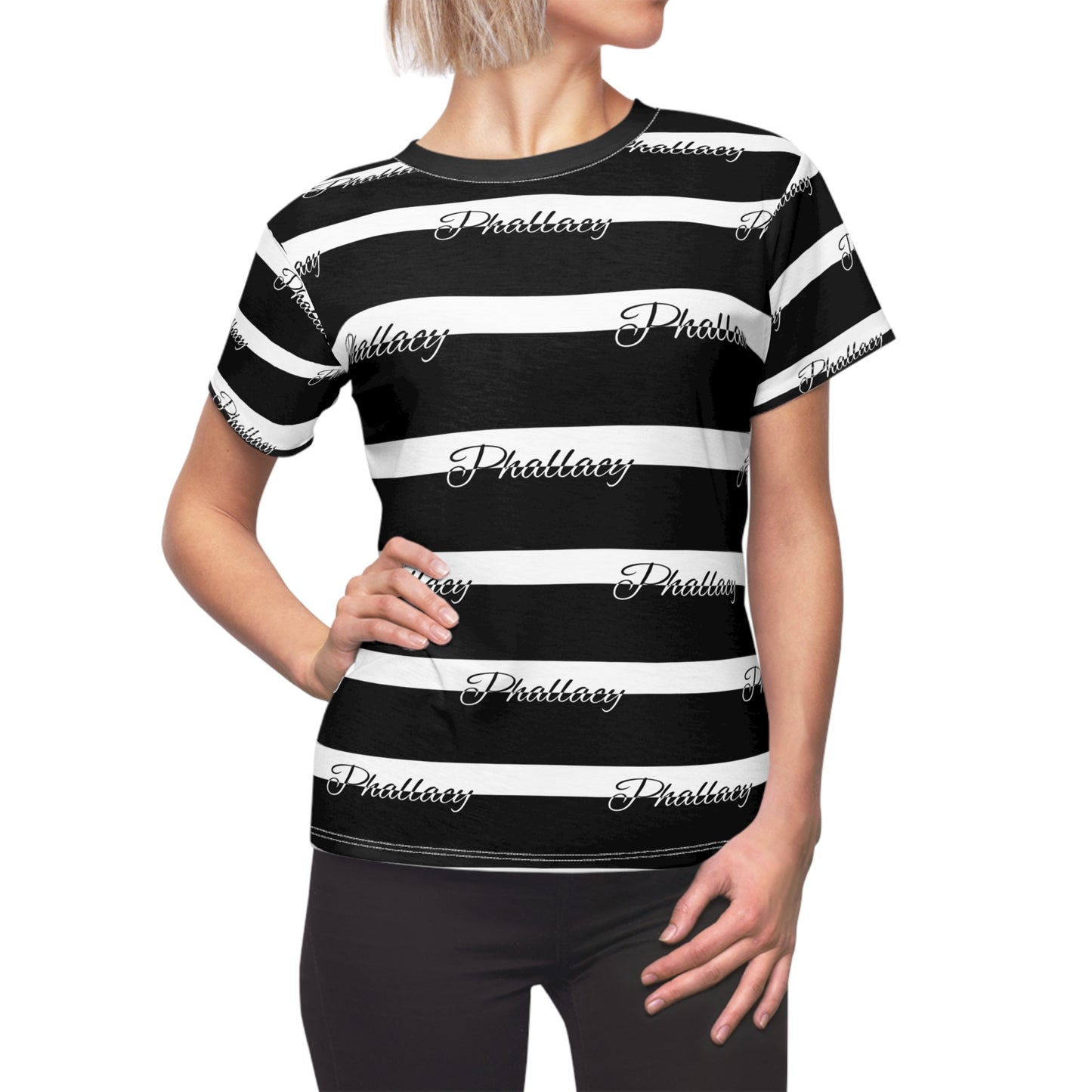 Phallacy Signature Striped Designer Women's Tee