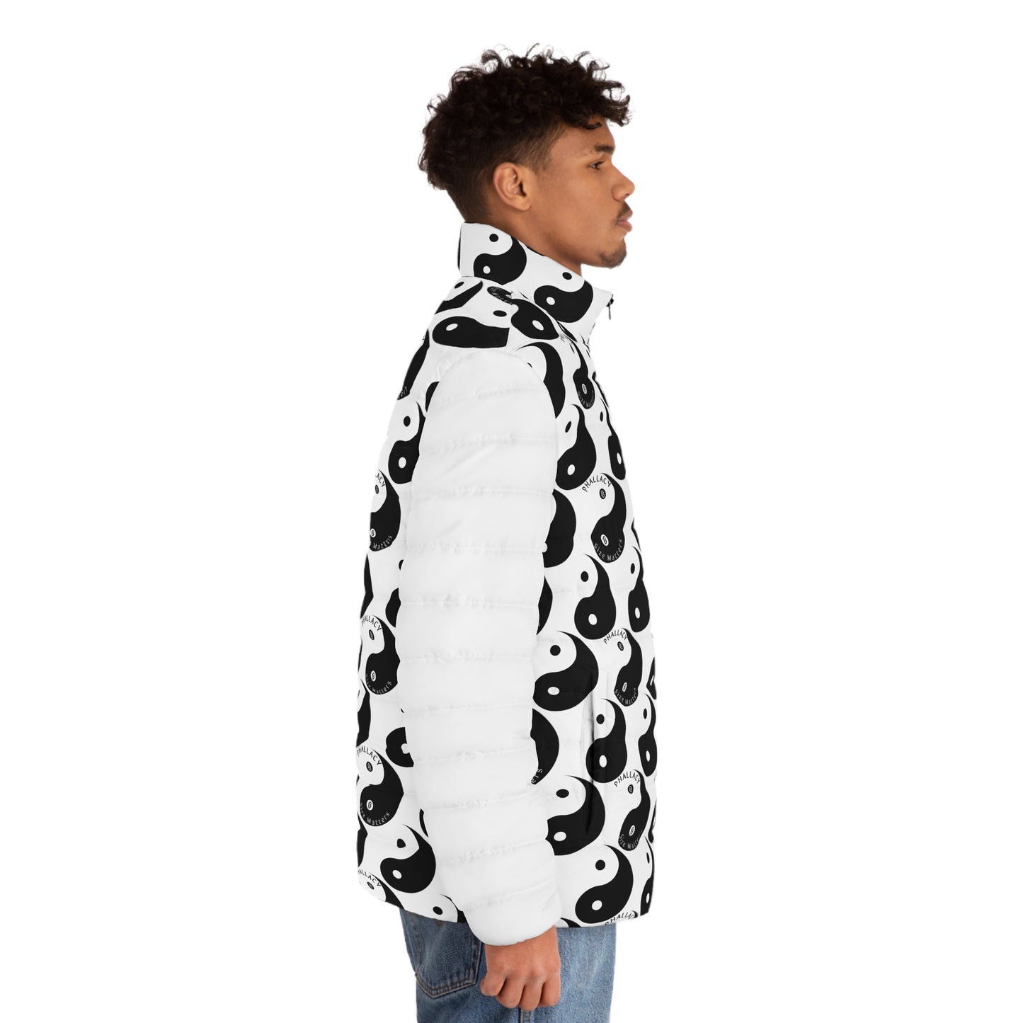 Phallacy Yin-Yang Designer Men's Puffer Jacket