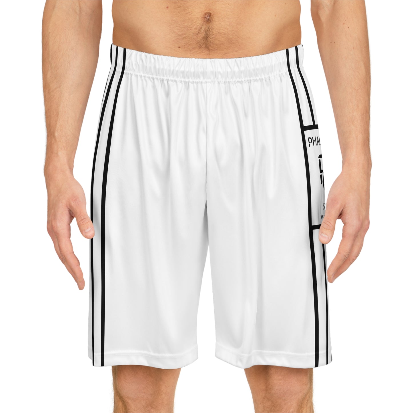 Phallacy Striped Designer Basketball Shorts