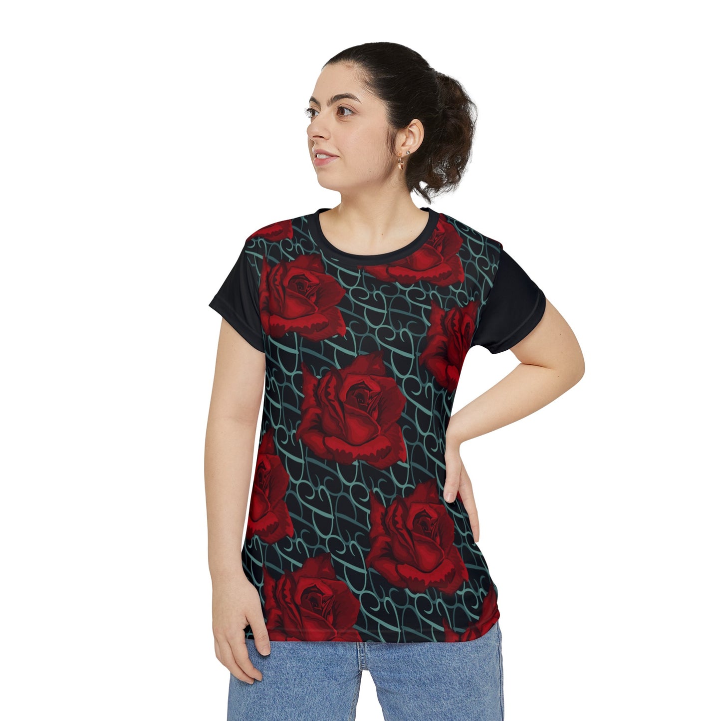 Phallacy Designer Floral Women's Short Sleeve Shirt