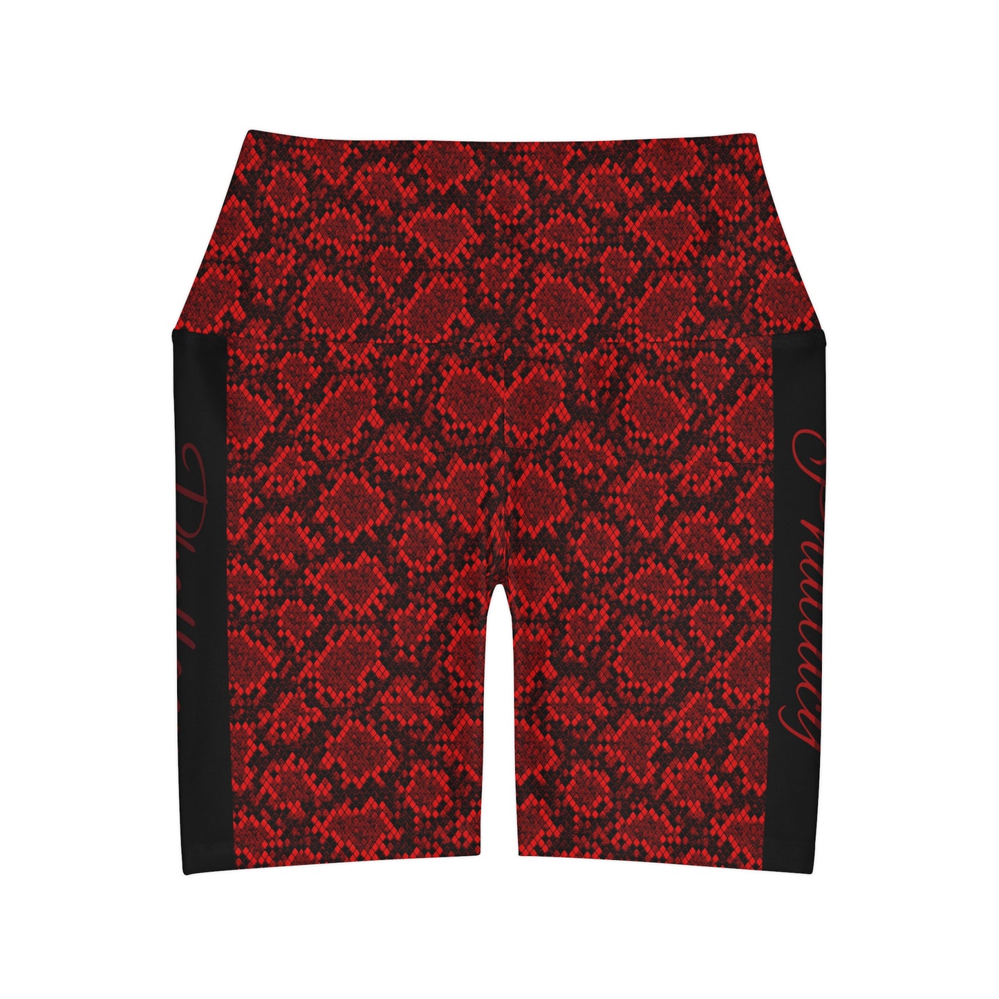 Phallacy Designer High Waisted Yoga Shorts