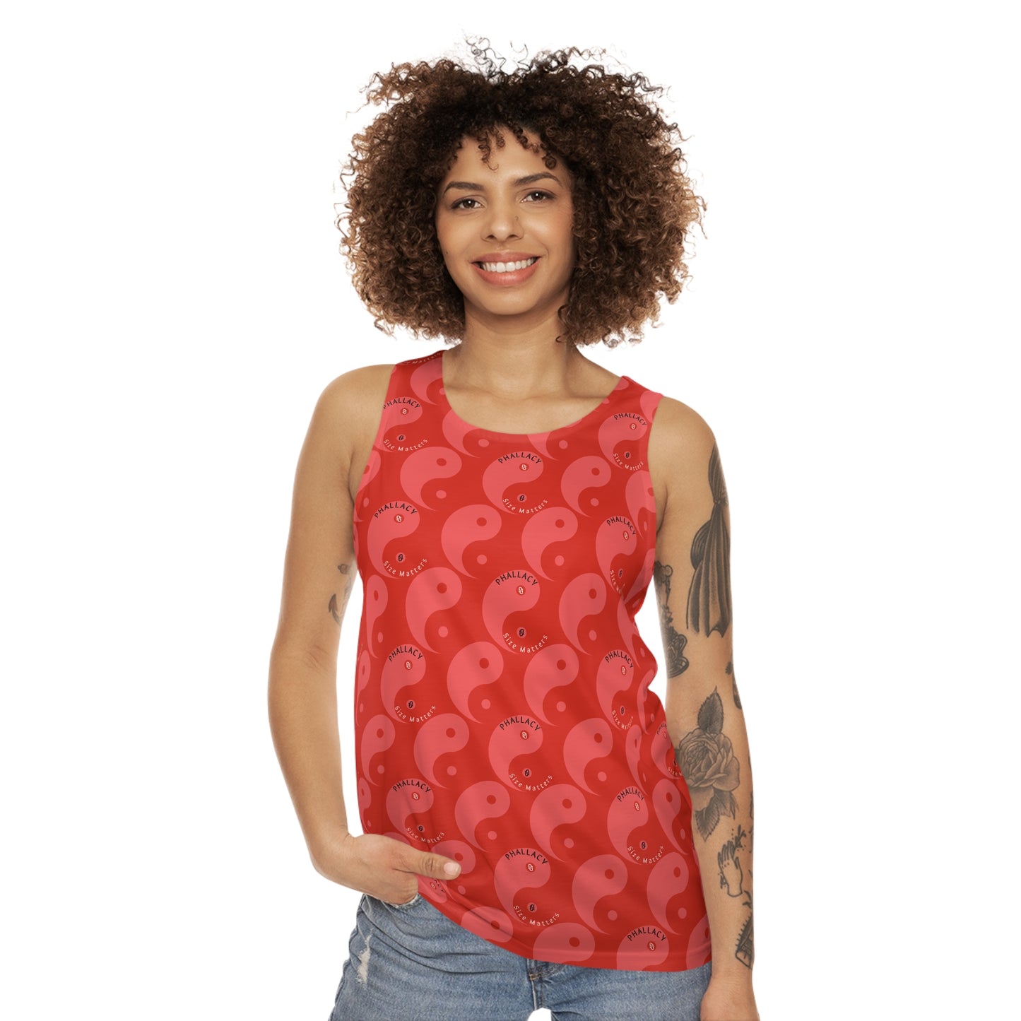 Phallacy Yin-Yang Designer Unisex Tank Top