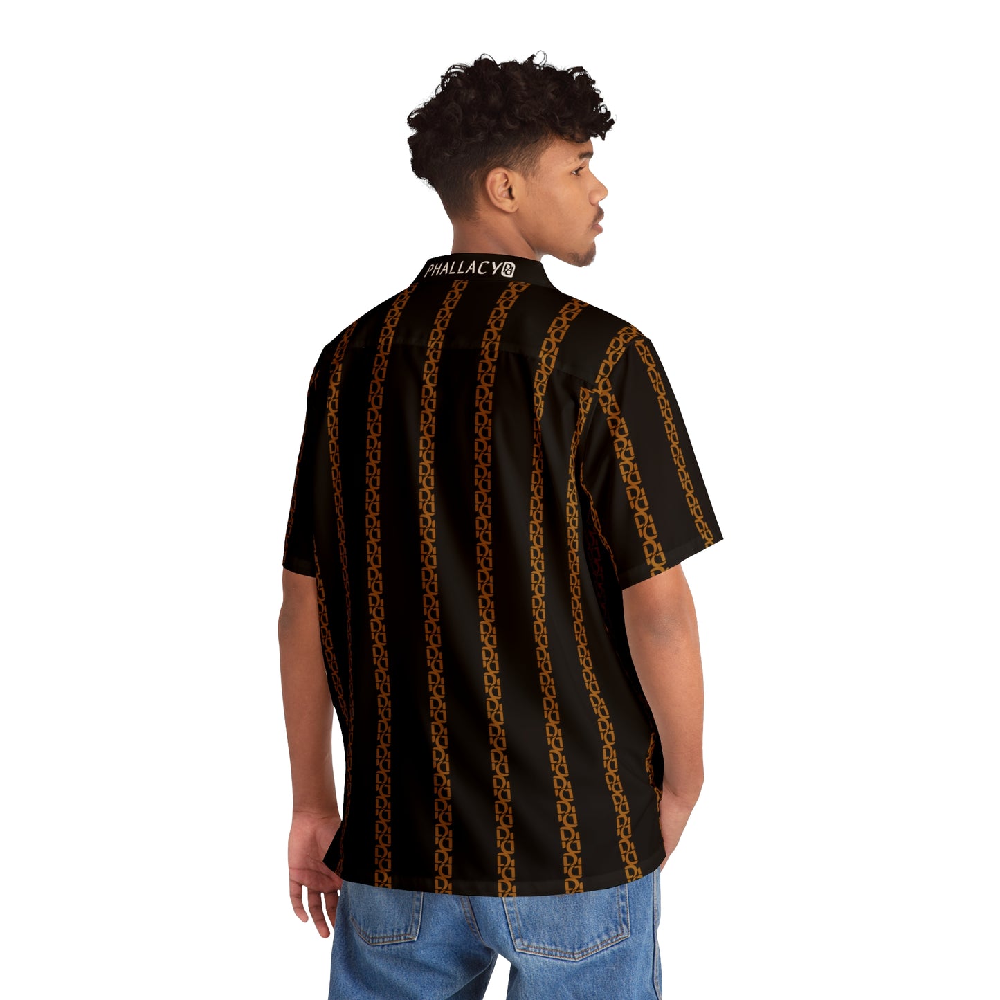 Phallacy Striped Designer Button Up Shirt