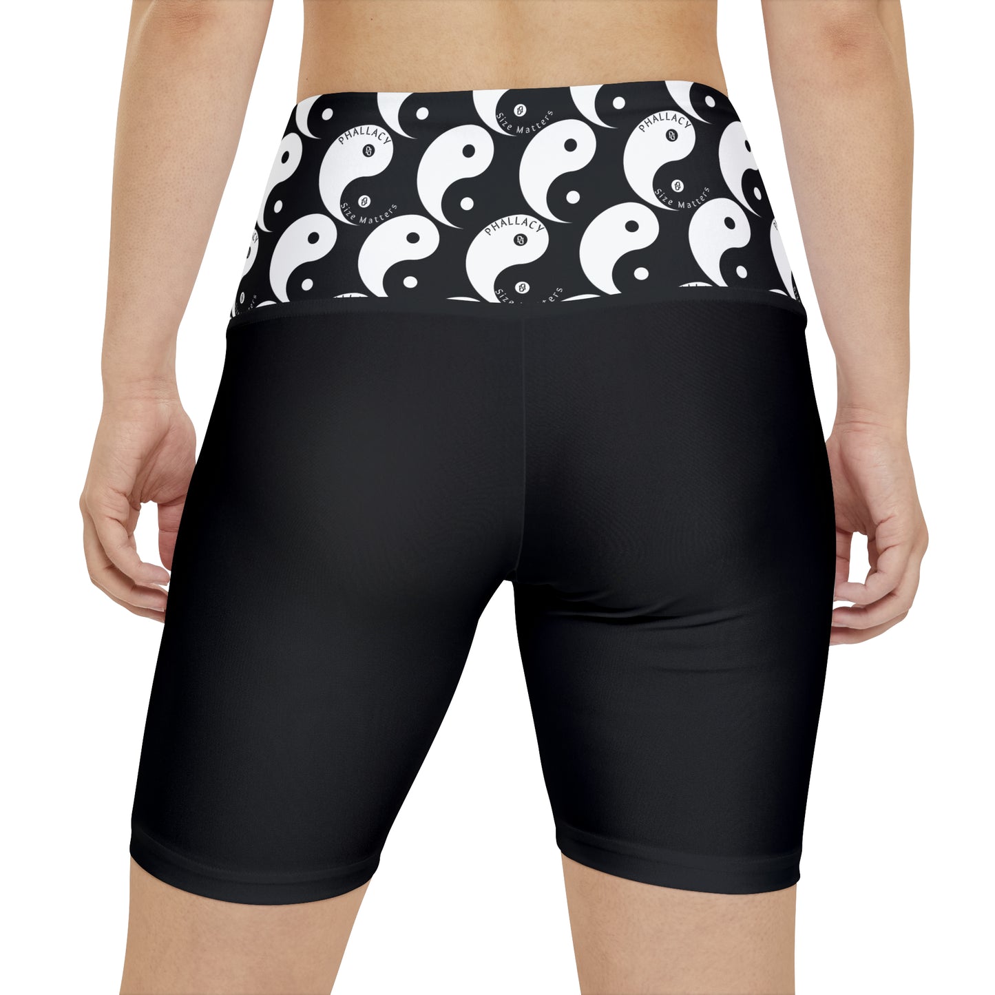 Phallacy Yin-Yang Designer Women's Workout Shorts